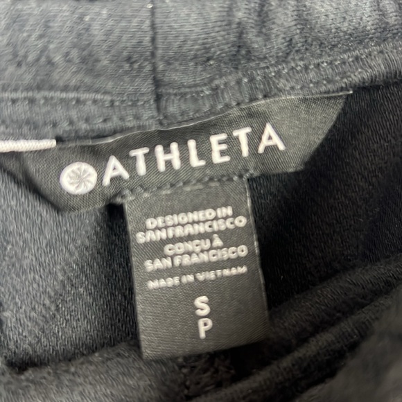 Athleta jogger pants cotton Black large pockets sz. SP high waist - Picture 9 of 16